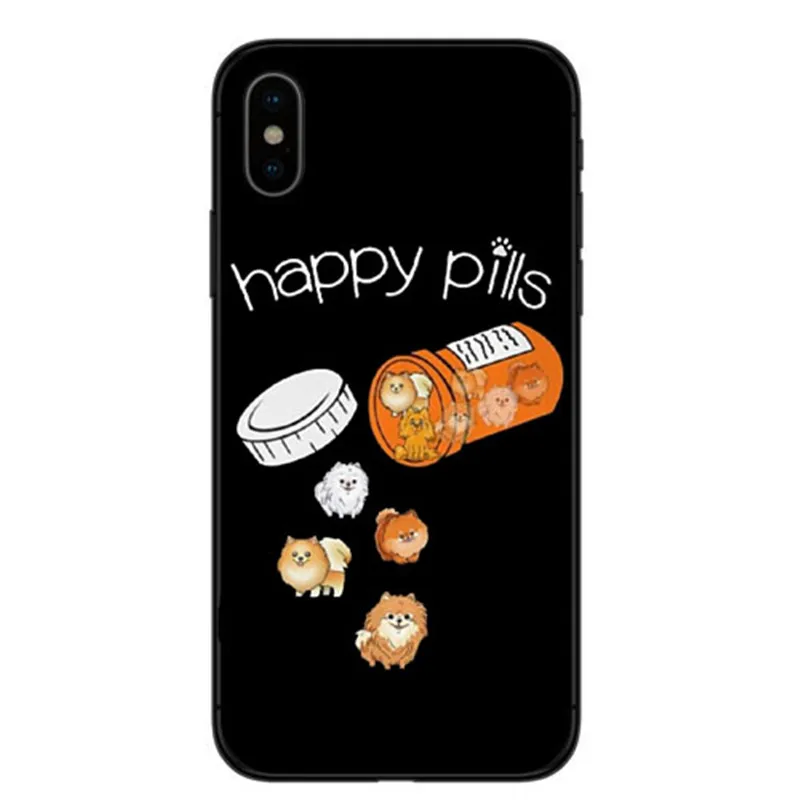 Pomeranian cao bonito Caso Capa Dura para o iPhone Da Apple X XS 11Pro Max XR 7 8 Plus alem de 5 10 Casos Telefone Coque|Сумки для
