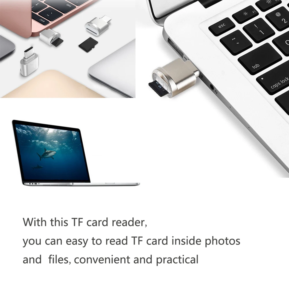 USB 3 0 Type C кардридер алюминиевый сплав TF флэш USB3.0 OTG адаптер для MacBook Windows компьютера