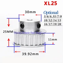 XL24 24 зуб/XL25 25 зуб зубчатый шкив алюминиевый 3d принтер части XL зубы диаметр отверстия ширина 11 мм синхронный колеса шестерни