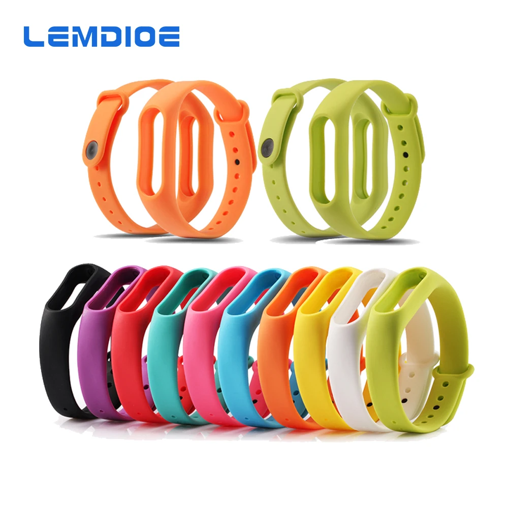 LEMDIOE яркий силиконовый браслет для Xiaomi mi Band 2 Браслет ремешок Браслеты Аксессуары
