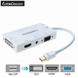 Thunderbolt 2 концентратор Multi-Порты и разъёмы мини-дисплей Порты и разъёмы к VGA, HDMI, DVI 4in1 аудио кабель-адаптер конвертер для Apple MacBook Pro MAC air