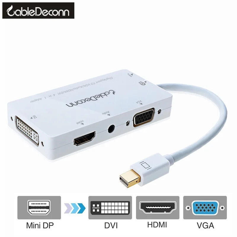 Anger Derive ugyldig Thunderbolt 2 Hub Multi-port Mini Displayport To Vga Hdmi Dvi 4in1 Audio  Adapter Cable Converter For Apple Macbook Pro Mac Air - Audio & Video  Cables - AliExpress