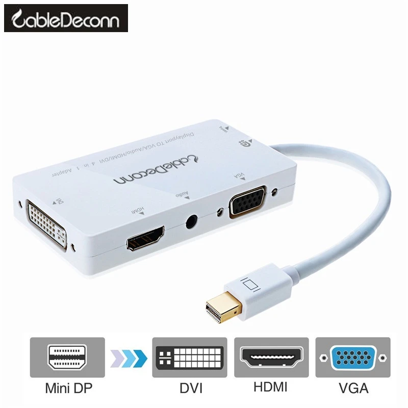 Thunderbolt 2 hub Multi port Mini DisplayPort to VGA HDMI DVI 4in1 Audio  adapter cable converter for apple macbook pro mac air|displayport to  vga|displayport tomini displayport - AliExpress