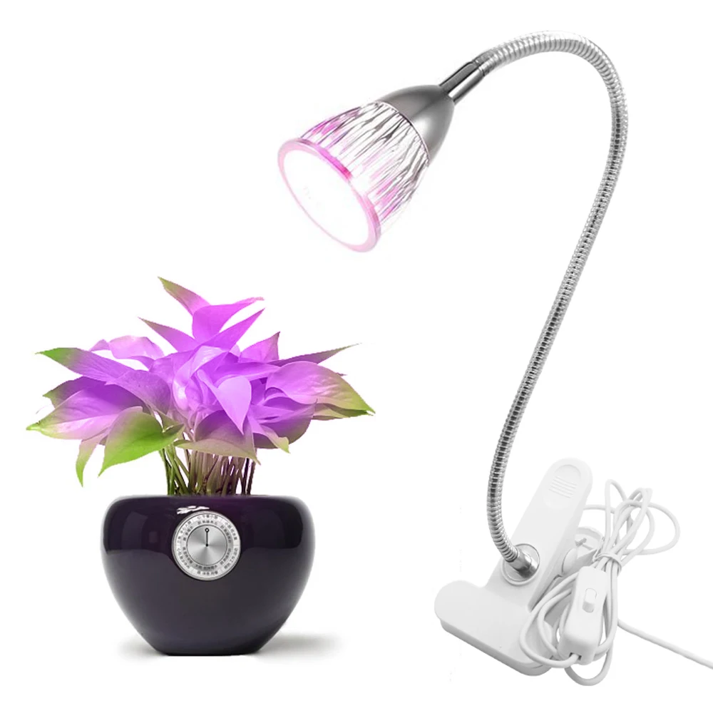 

MIFXIN 5W 10W LED Grow Light with Clip Flexible Lamp Head Clip LED Plant Growth Light for Indoor or Desktop Plants US/EU/UK Plug