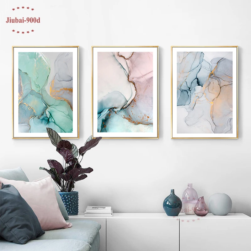 Marble Flower Abstract Modern Style Canvas Poster Contemporary Wall Art Print