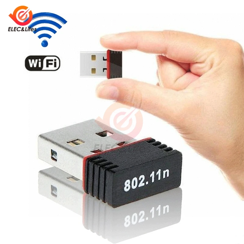 Сетевой адаптер Mini USB 2 0 802.11n 150 Мбит/с Поддержка шифрования WEP WPA 64/128 бит/с для ПК