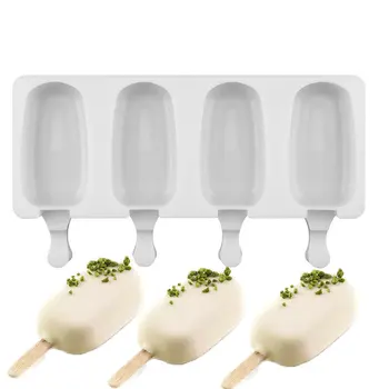 

Silicone Ice Cream Molds Ice Lolly Moulds Freezer Ice Cream Bar Molds Homemade Maker with Popsicle Sticks