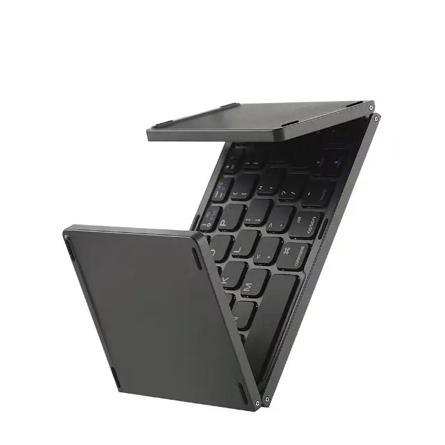 Folding Touch Wireless Bluetooth Keyboard Aluminum Foldable Universal Travel Keypad for iphone ipad PC tablet samsung amazon 1__ICO4666 (10)