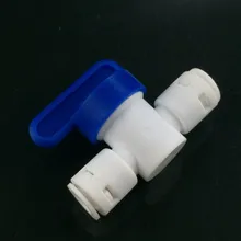 10 шт./лот 1/4 пластиковый шаровой клапан RO части водоочистителя регулятор давления клапан быстрого нажатия id6.35 мм
