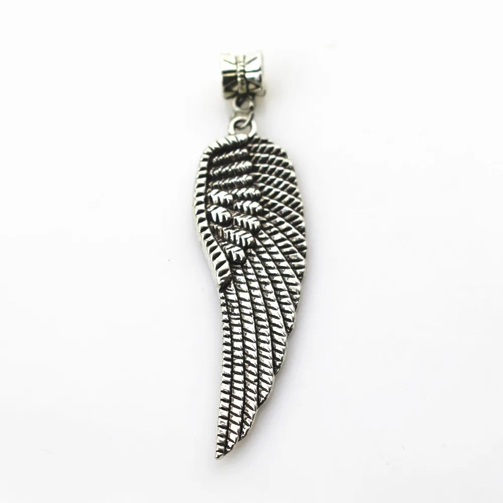 Free shipping 20pcs/lot feather charms big hole pendant beads fit women bracelet & bangle diy jewelry dangle charms