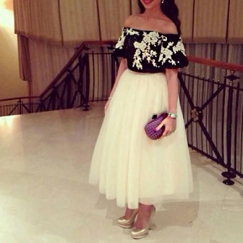 Zwart En Wit Boothals Avondjurken Thee Lengte Tulle Applicaties Korte Prom Partij Jassen Voorzien Turkije Vrouwen Avond Rokken Zwart En Wit Boothals Avondjurken Thee Lengte Tulle Applicaties Korte Prom Partij Jassen Voorzien Turkije Vrouwen Avond Rokken