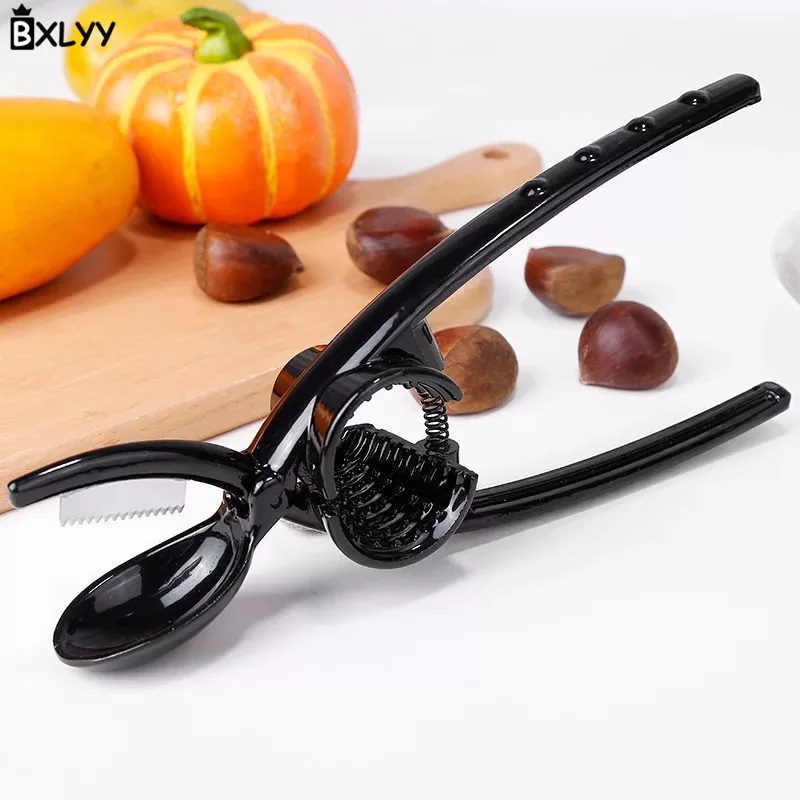 

BXLYY 2 In 1 Walnut Chest Chestnut Sheller Open Knife Metal Tweezers Almond Nuts Cut Walnut Clams Hazelnut Kitchen Accessories.7