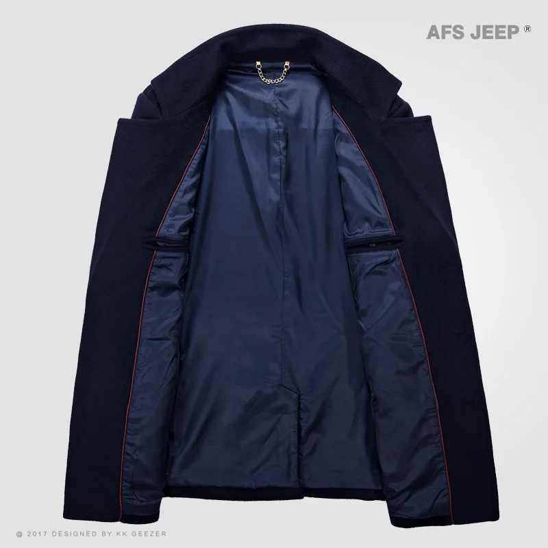 80% OFF Winter Wool Windbreaker New Fashion Woolen Coat Casual Men Coat Thick Outdoor Men's Cashmere Jacket Overcoat Manteau Homme