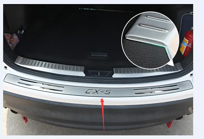 Высокое качество нержавеющая сталь сзади подоконник панель заднего бампера протектор Порог для Mazda CX-5 2013 - Цвет: 2