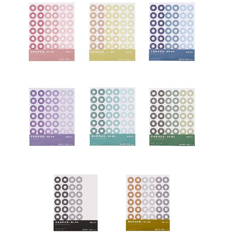 

4 Pieces/bag, Student Stationery Clear Fashion Round Label Sticker Set Diary Text Decoration Commemorative Sticker Gift