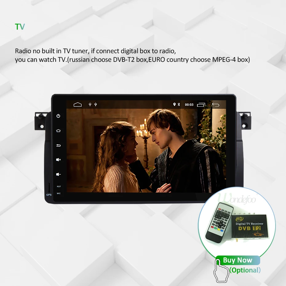 Cheap Android 9.0 DSP IPS screen 64G car GPS for BMW E46 M3 MG ZT Rover 75 320 navigation multimedia AV output carplay NO DVD player 34