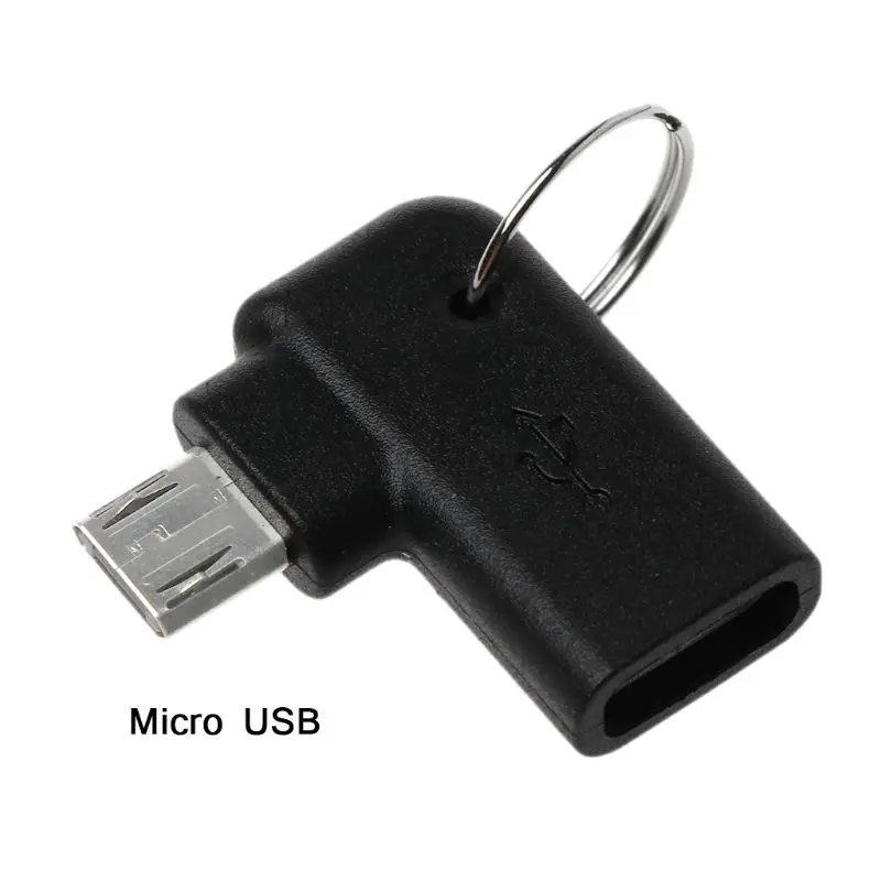 

90 Degree Type C Female to Micro USB Male Charging Converter Connector Adapter for Samsung Huawei Android Mobile Phone Tablet