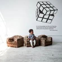 Vinyl Art Removable Wall Sticker Educational Science Room Decoration Rubik's cube Children 's Intellectual Development DecorW288 keynes s philosophical development