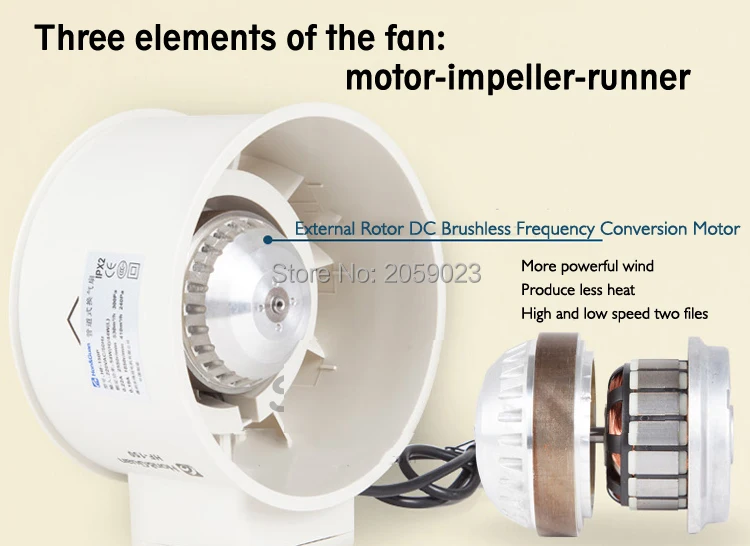 Циркулярная труба воздуходувка Наклонный поток турбо-заряженный трубный вентилятор 220 в 6 дюймов сильная вентиляция вытяжной вентилятор HF-150P