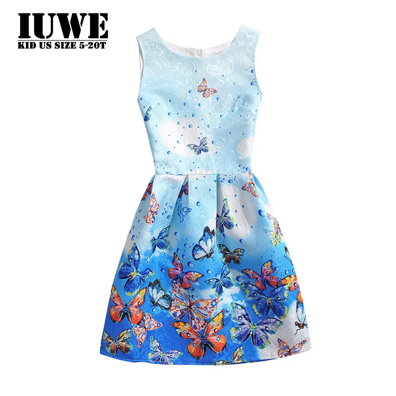 

Girls Dress Summer 2017 Kids Dresses for Girls of 15 Years Sleeveless Printed Teenagers Girl Dress Princesa Disfraces Ninas16