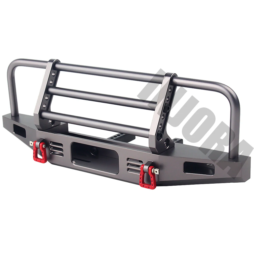 INJORA Adjustable Metal Front Bumper for 1/10 RC Crawler Traxxas <br />TRX4 Defender Axial SCX10 SCX10 II 90046 90047-in Parts