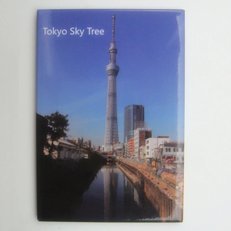 

Rectangle Rigid Magnets , Japan Tokyo Sky Tree Scene Tourist Metal Fridge Magnet SFM5192