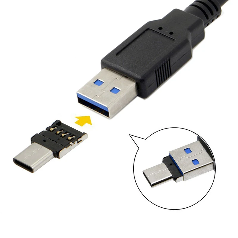 Ascromy USB C к USB OTG адаптер для samsung Galaxy S9 S8 Plus Note 8 Oneplus Macbook Pro флэш-накопитель mini type C USB-C адаптер