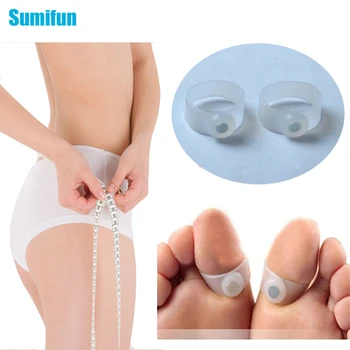 

Sumifun 2PCS Slimming Lose Weight Magnetic Toe Ring Fashion WomenSilicone Massage Keep Fit Foot Care Tool C093