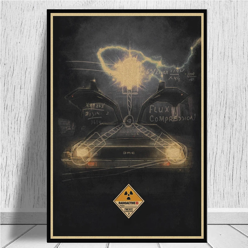 Classic Sci-fi Movie Back to The Future Retro Kraft Poster Wall Sticker Home Bar Art Posters Decor