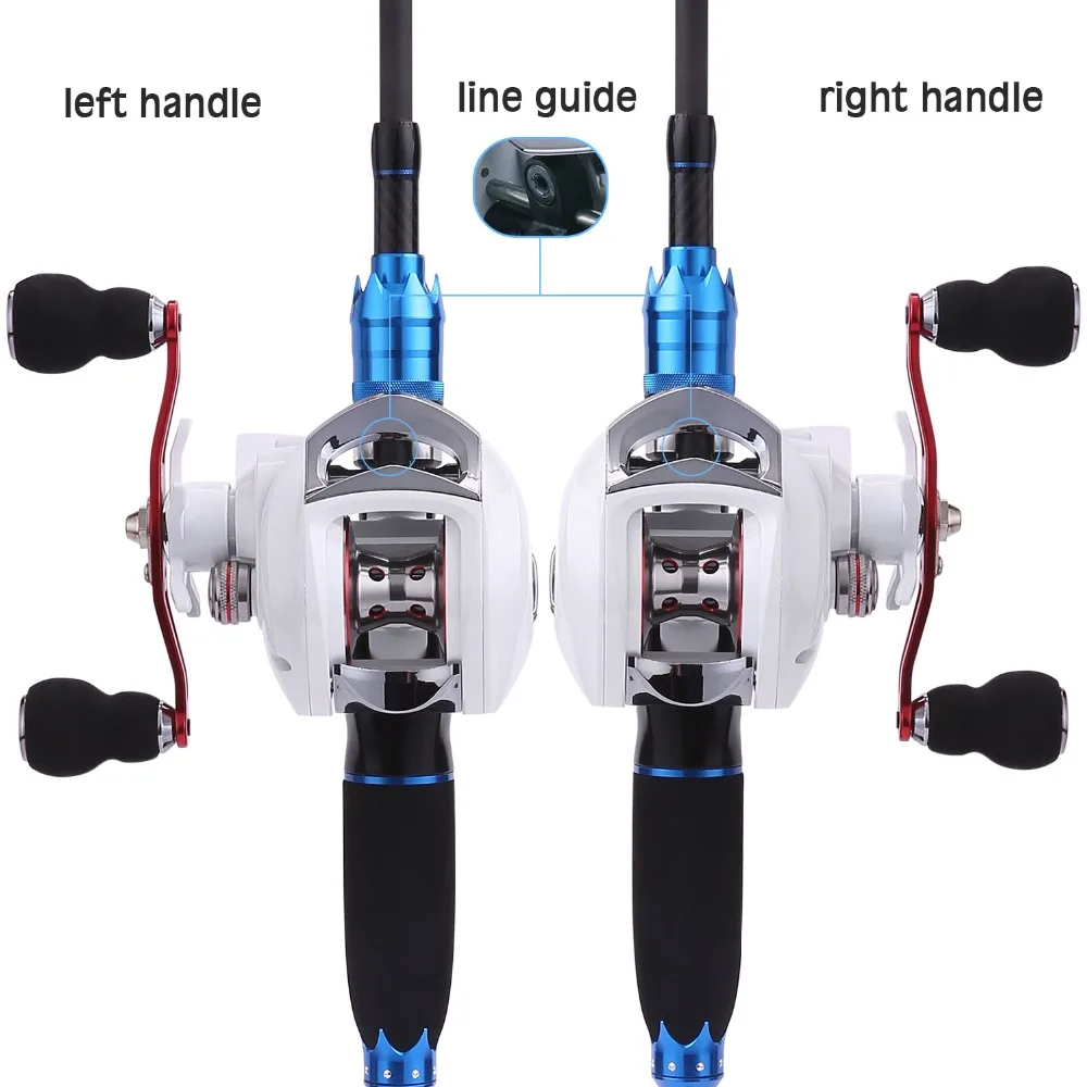 Sougayilang Lure Fishing Rod and Baitcasting Reel Combo 4 Sections Carbon Spinning Rod and 18+1BB Casting Reel Sets Pole Pesca Sougayilang Lure Fishing Rod and Baitcasting Reel Combo 4 Sections Carbon Spinning Rod and 18+1BB Casting Reel Sets Pole Pesca