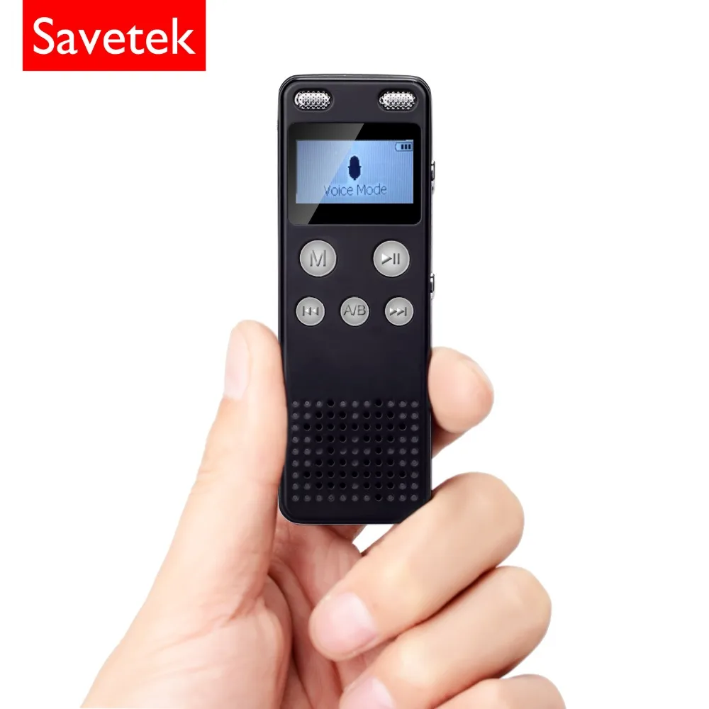 

Savetek USB Pen 8GB 16GB Voice Activated Digital Audio Voice Recorder Mp3 Player Timer Recording TF Card 384Kbps Thrill Speaker