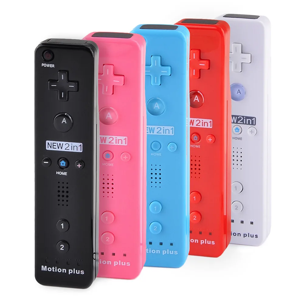 Built in motion plus & Silicone Sleeve & Nunchuck Controller Set for