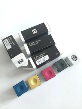 

9pcs/lot Original G-Brand Korea Blue/pink/black/yellow Billiards snooker chalks High Quality Billiard Snooker accessories