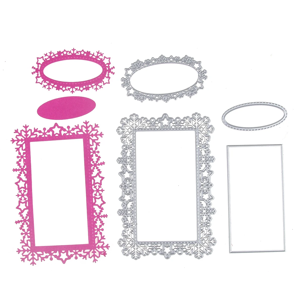Lace Flower Frame Metal Cutting Dies Stencils Scrapbook Decor Embossing Craft
