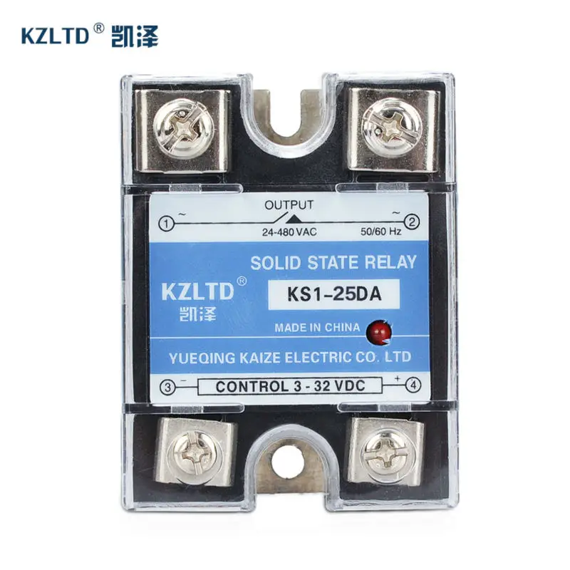 SSR-25DA DC-AC 25A твердотельные реле 220 В AC выход 3-32 ...