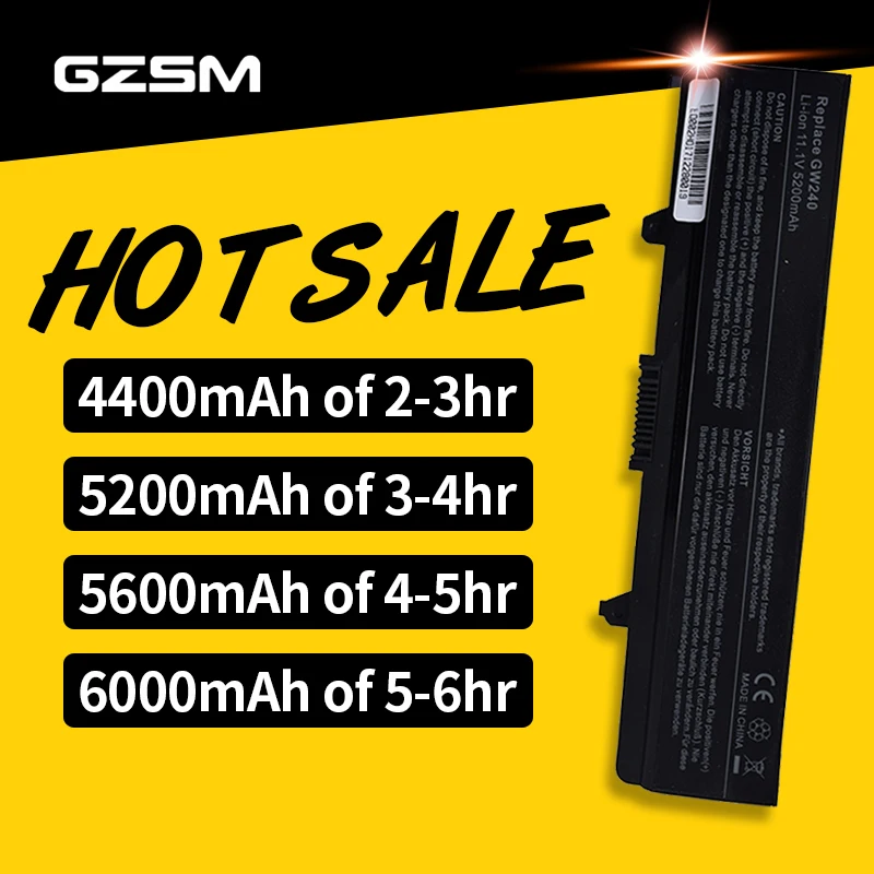 HSW 5200MAH Replacement Laptop Battery For Dell Inspiron 1525 1526 1545