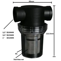 NuoNuoWell 1/2 ''3/4'' 1 ''Видимый прозрачный водопровод предварительно фильтр большой поток сад орошения разъем 40 сетчатый фильтр чистая