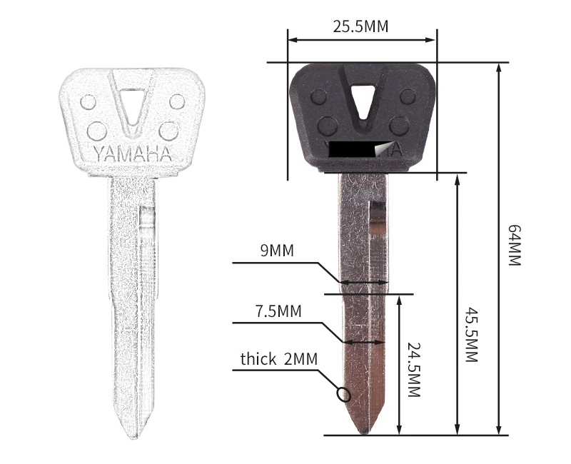 Мотоцикл пустые ключи, необработанное лезвие для YAMAHA TDM850 TDM900 MT03 MT01 MT08 MT09 FZR250 FZR400 XJR400 XJ6 XJR1200 XJR1300 FJR1300