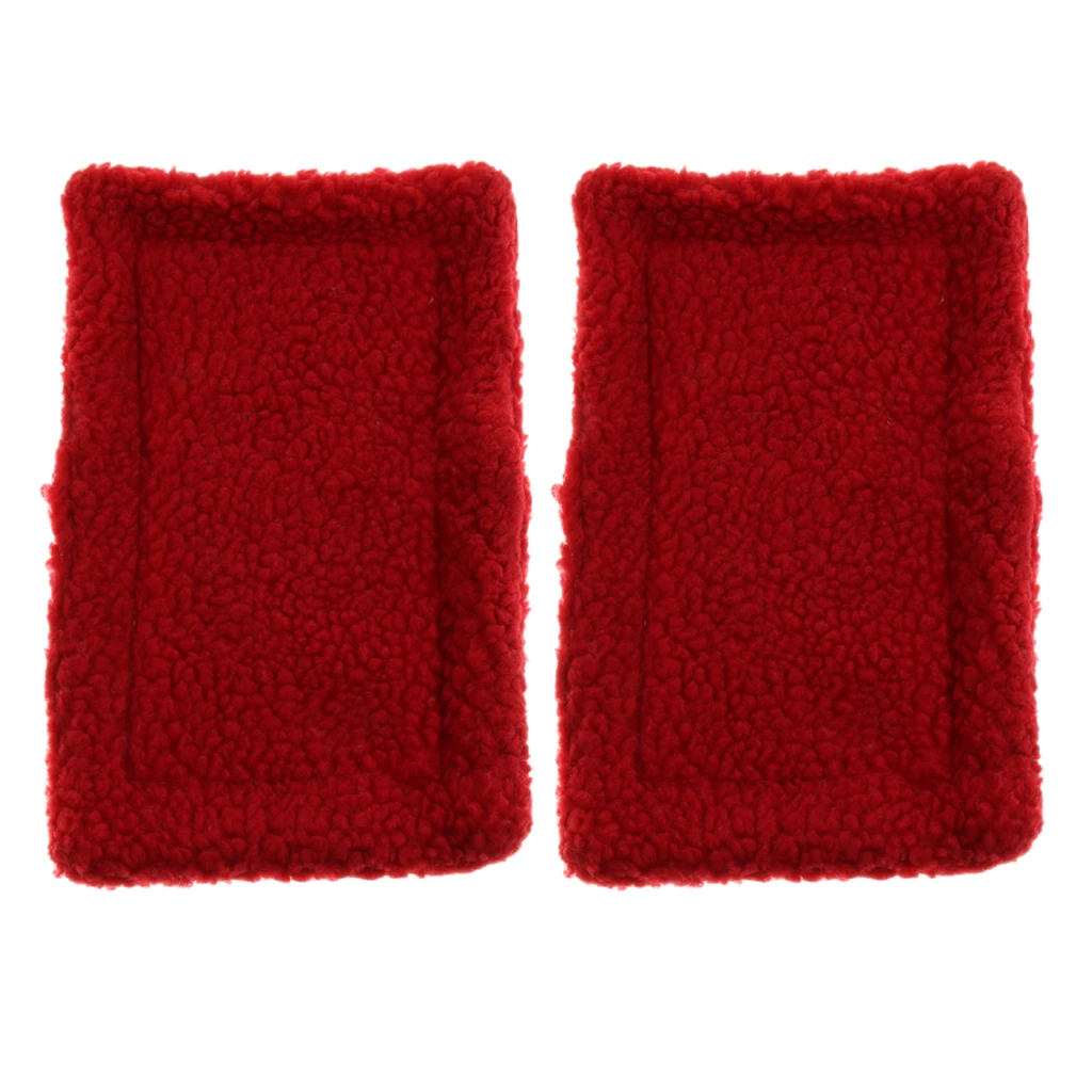 2 Pack Velvet Small Animals Warm Mat for Hamster, Guinea Pig, Ferret