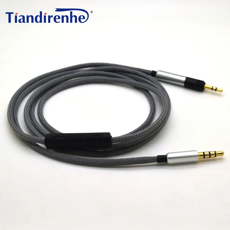 Replacement Cable for Sennheiser HD4 30i HD4 30G Headphone Headset Upgraded Silver Plated 3 5mm to 2 5mm Wire with Remote mic