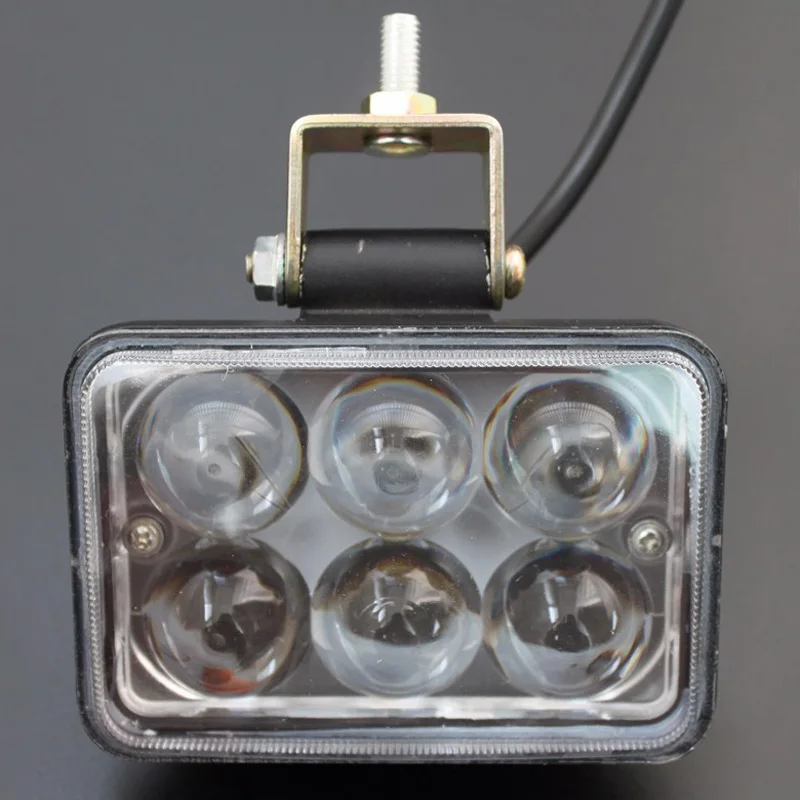 

1x 6 LED 4D Lens Amber/White Spotlight headlight 12v/24v Car truck forklift Tractor 4x4 ATV SUV Offroad Driving work Fog lights