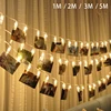 LED Card Photo Clip Led String Fairy Lights Battery Operated led Christmas light Garlands Wedding Valentines wall Decoration ► Photo 1/6