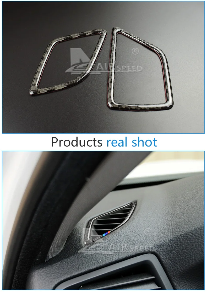  for BMW F10 5 Series LHD Carbon Fiber Car Air Conditioner Outlet Frame Vents Decorative Trim Accessories Car Styling (4)