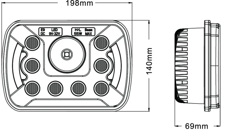 2 шт. точечные светодиодные фары 5x7 7x6 фары Hi/Low Sealed Beam Замена для Chevy S10 Blazer Express Van H4 9003 штекер 6054 H5054