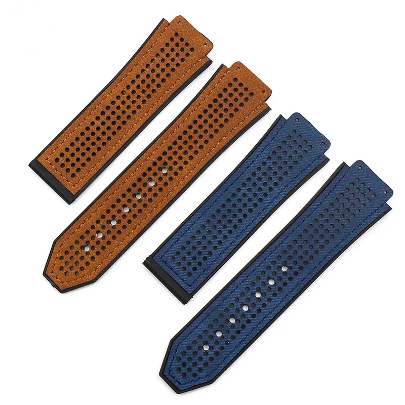Rubber strap men's watch accessories for HUBLOT leather strap buckle waterproof breathable bracelet watch band 25mmx19mm Rubber strap men's watch accessories for HUBLOT leather strap buckle waterproof breathable bracelet watch band 25mmx19mm