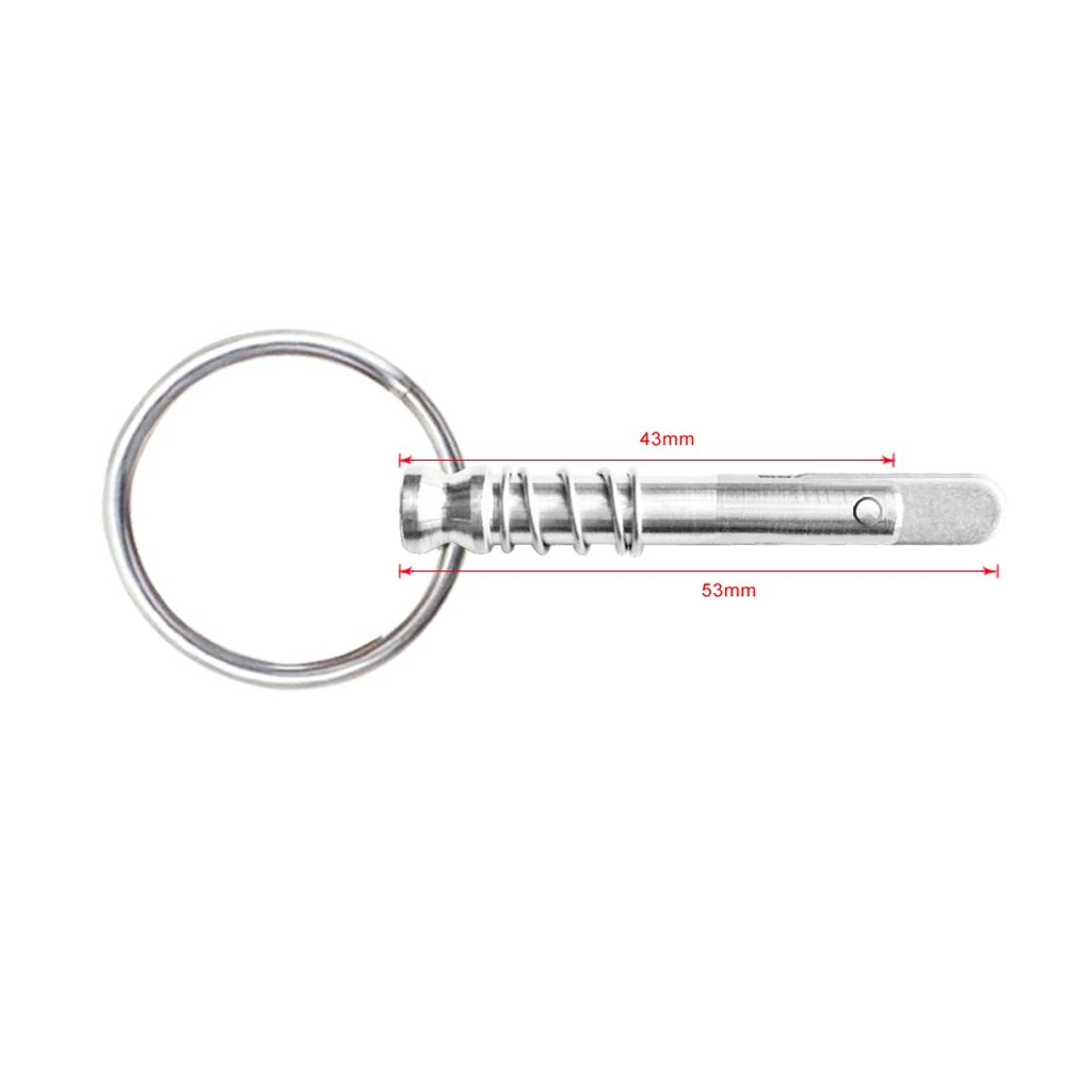43mm Boat Bimini SunTop Quick Release Pins Marine Grade 316 Stainless Steel Drop Cam Spring Pull Ring Boat Marine Hardware 