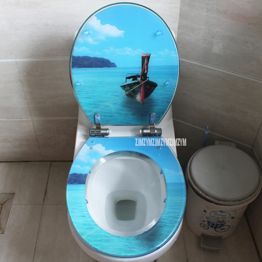 Уникальный высокое качество смолы красивый морской мир дизайн сиденье на унитаз крышка набор Универсальный Туалет крышка с крышкой много цветов на выбор