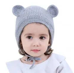 2018 новые зимние шапки для новорожденных, вязаная шапка, бархатные детские зимние шапки, теплые вязанные крючком шапки-бини, костюм медведя