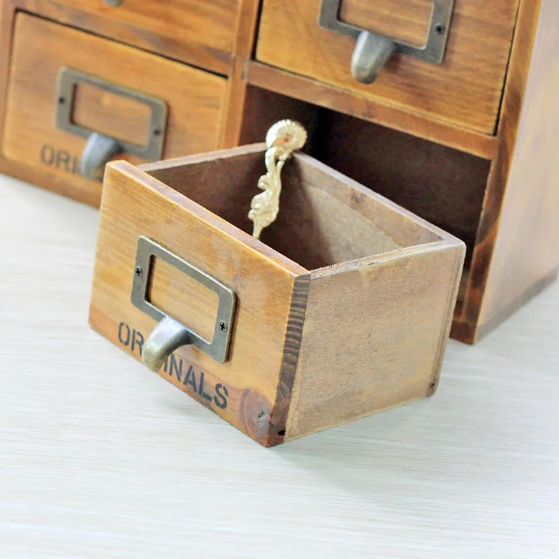 Креативный винтажный деревянный ящик для хранения украшения имитировать старинный деревянный ящик с шкаф для хранения ящиков домашние рукодельные украшения подарки