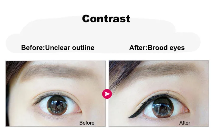 Music Flower 2 in 1 Coffee + Black Gel Eyeliner Make Up Waterproof Eye Liner Cosmetics Set Eyeliner Pens Makeup Brushes Set (9)